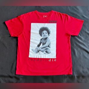Notorious Big Ready to Die Brooklyn Mint Biggie Smalls Baby Pic T Shirt XL Red